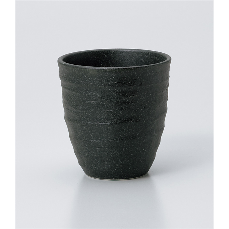 古林陶器 長湯呑 黒伊賀ソギカップ 939840315 1個（ご注文単位1個）【直送品】