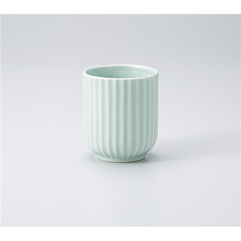 古林陶器 長湯呑 ひわ青地 菊割長湯呑 1336120240 1個（ご注文単位1個）【直送品】