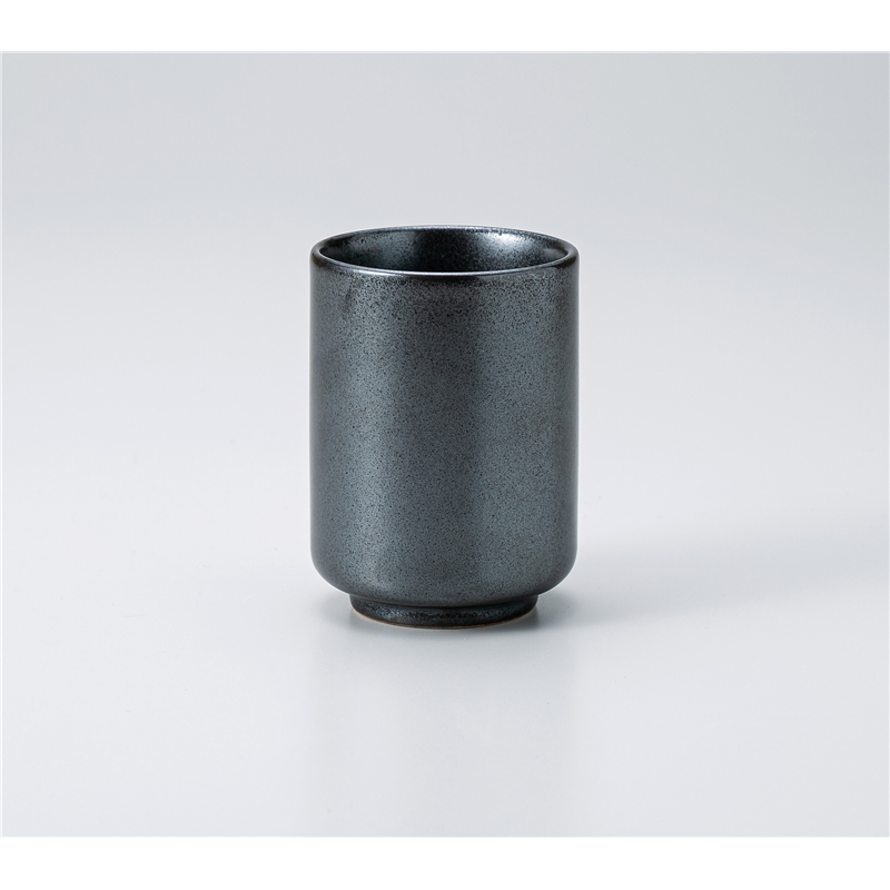 古林陶器 長湯呑 黒結晶 切立湯呑小 1336140306 1個（ご注文単位1個）【直送品】