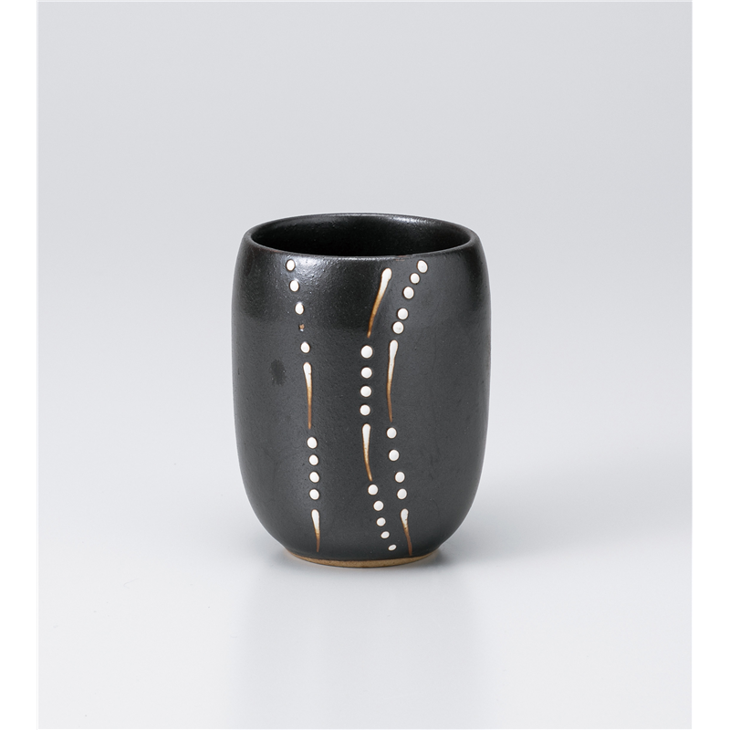 古林陶器 長湯呑 黒一珍五月雨湯呑 1139450551 1個（ご注文単位1個）【直送品】