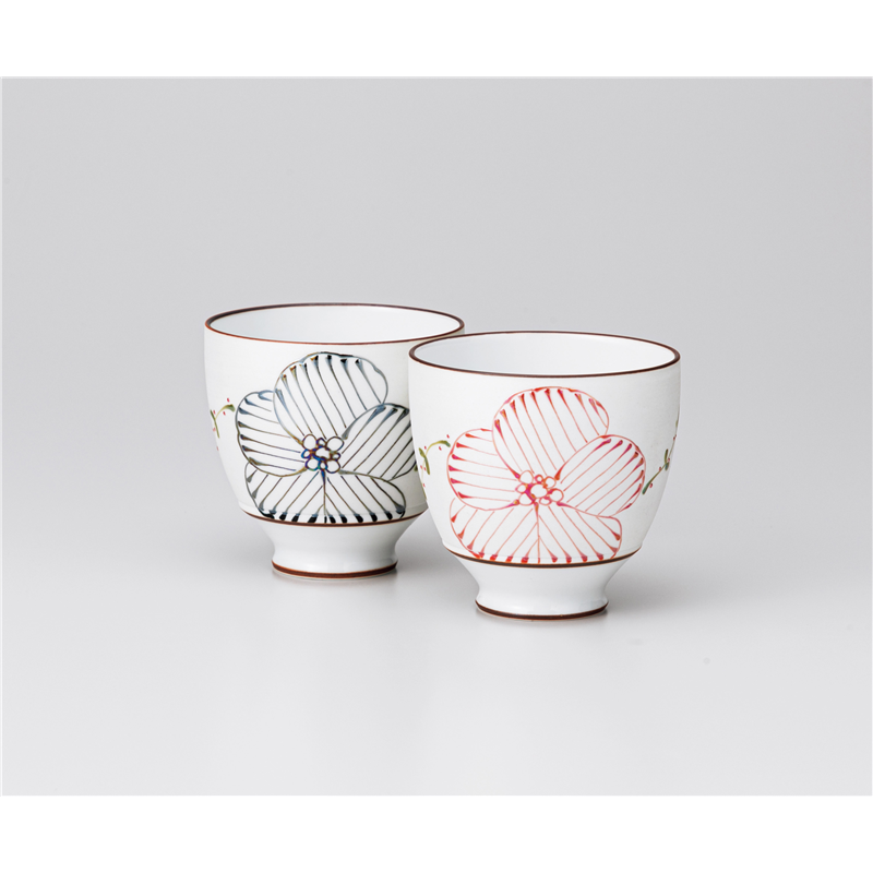 古林陶器 有田焼組湯呑 ラスター彩花コップ(青) 1238250190 1個（ご注文単位1個）【直送品】