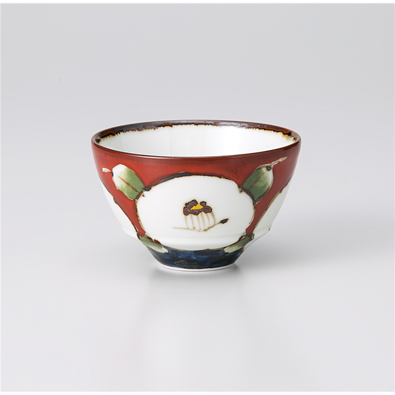 古林陶器 有田焼蓋付汲出・有田焼千茶 濃椿 小千茶 1139840390 1個（ご注文単位1個）【直送品】