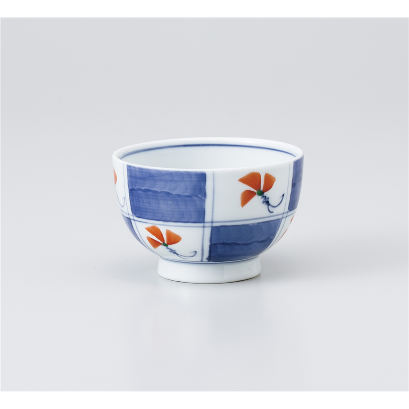 古林陶器 千茶 染錦市松小花高浜千茶 1040730251 1個（ご注文単位1個）【直送品】