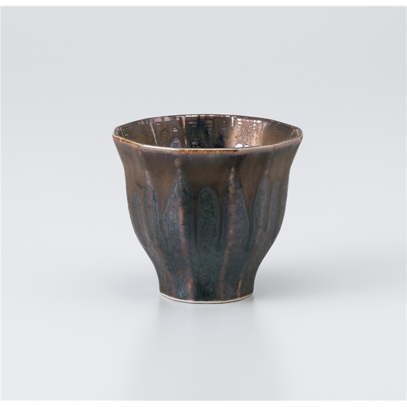 古林陶器 千茶 黒化粧 湯呑 1039910160 1個（ご注文単位1個）【直送品】