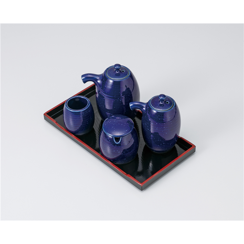 古林陶器 盆付カスター 夜空 夏目型汁次(大) 1140820152 1個（ご注文単位1個）【直送品】