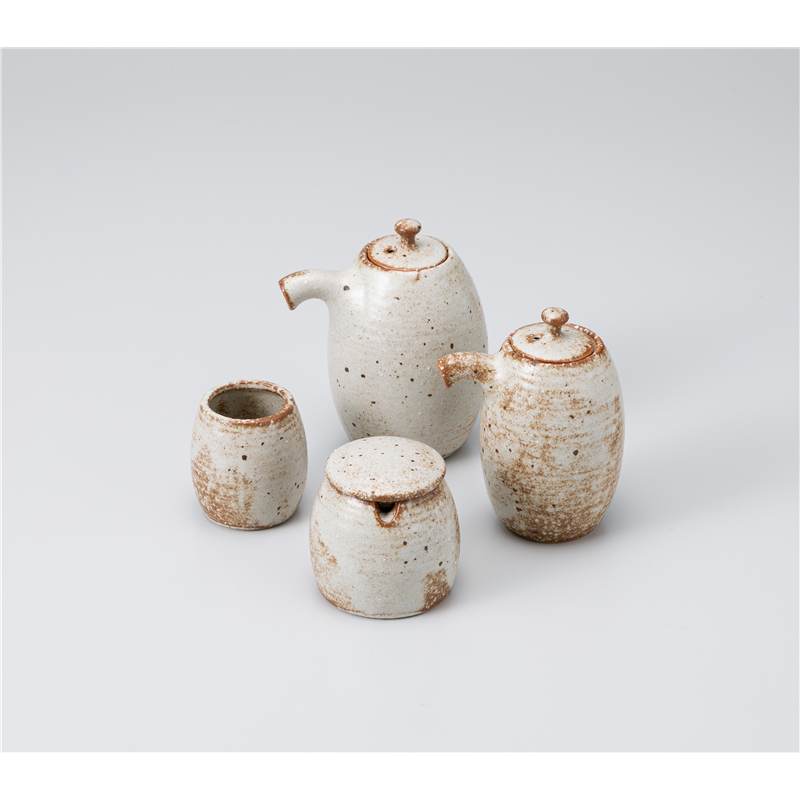 古林陶器 盆付カスター サビ志野 夏目ソース油差し 1140930160 1個(ご注文単位1個)【直送品】