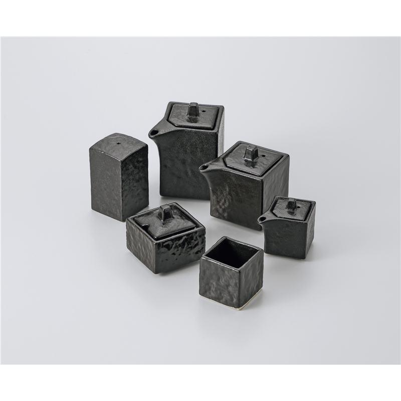 古林陶器 カスター 瀬戸黒角型汁次(大) 1337110170 1個（ご注文単位1個）【直送品】