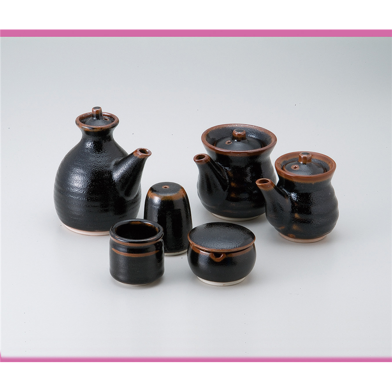 古林陶器 カスター・卓上小物 ゆず天目ダルマ形ソース入 538611033 1個（ご注文単位1個）【直送品】