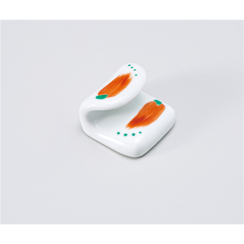 古林陶器 箸置 赤絵せせらぎ巻紙箸置 1141630478 1個（ご注文単位1個）【直送品】