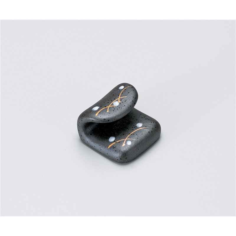 古林陶器 箸置 金彩武蔵野巻紙箸置 1141640478 1個（ご注文単位1個）【直送品】