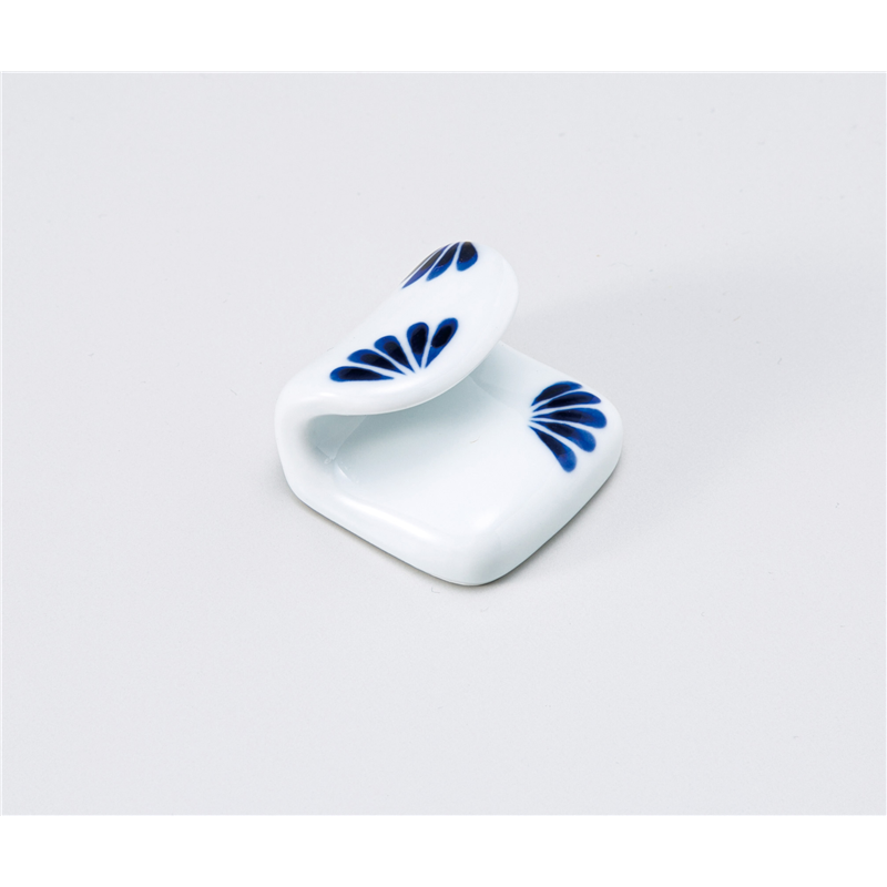 古林陶器 箸置 小花(青)巻紙箸置 1141630170 1個（ご注文単位1個）【直送品】