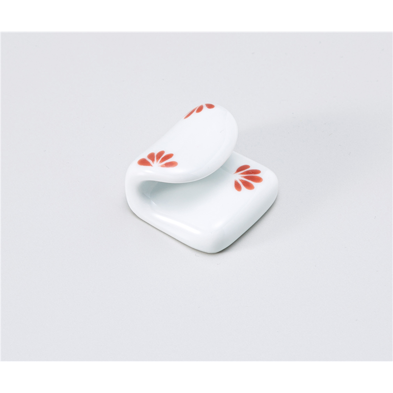 古林陶器 箸置 小花(赤)巻紙箸置 1141630270 1個（ご注文単位1個）【直送品】