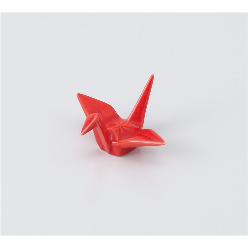 古林陶器 箸置 赤ツル箸置 1043260751 1個（ご注文単位1個）【直送品】