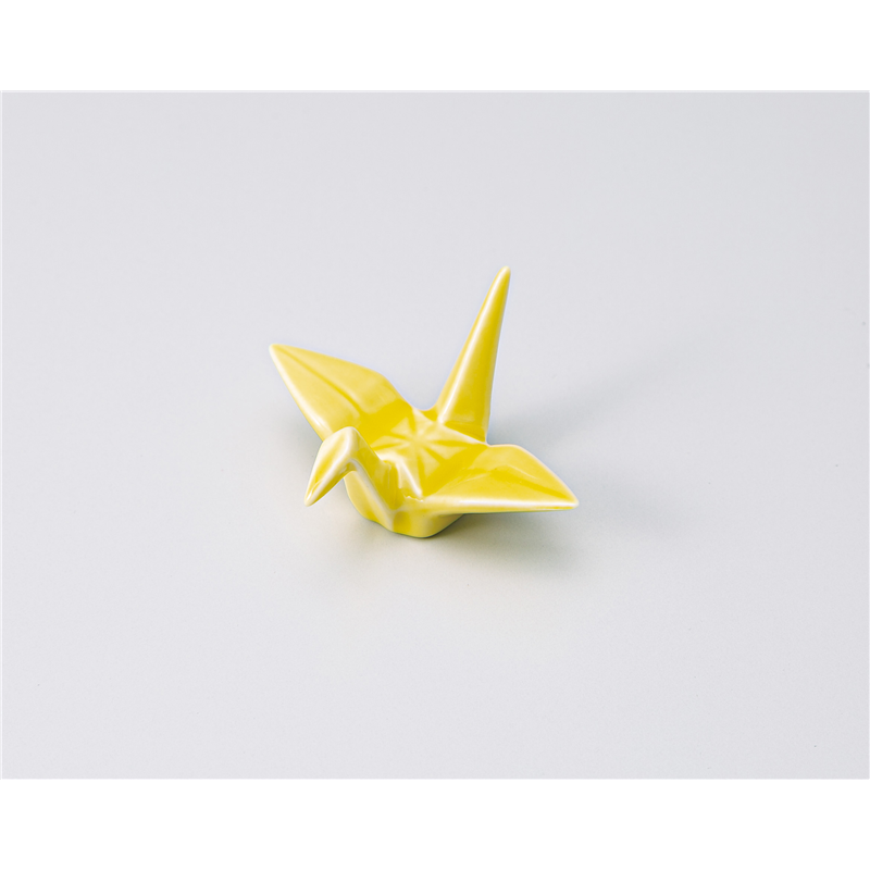 古林陶器 箸置 イエローツル箸置 1337920551 1個（ご注文単位1個）【直送品】