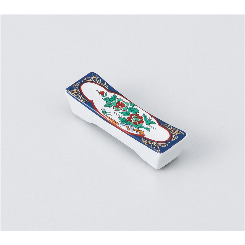 古林陶器 箸置 青錦角型箸置 1042730247 1個（ご注文単位1個）【直送品】