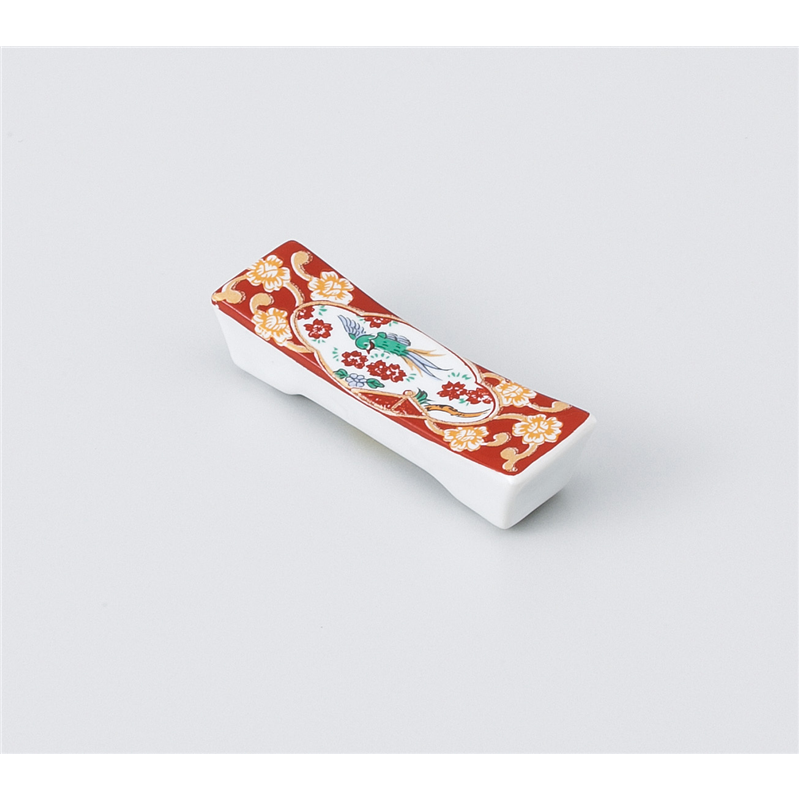 古林陶器 箸置 赤錦角型箸置 1042730147 1個（ご注文単位1個）【直送品】