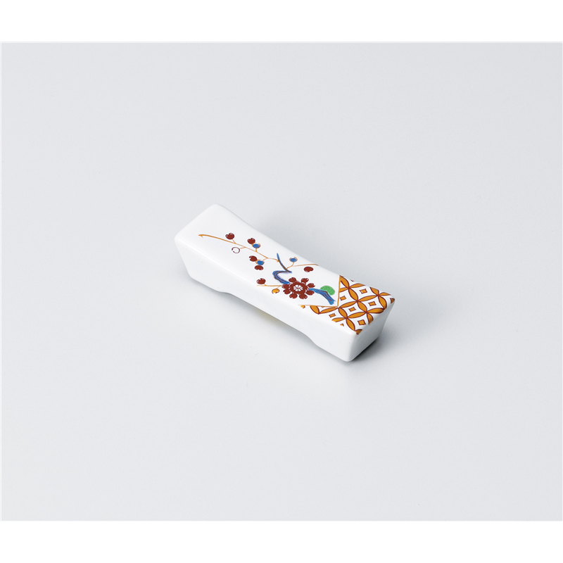 古林陶器 箸置 白梅角型箸置 1142510647 1個（ご注文単位1個）【直送品】