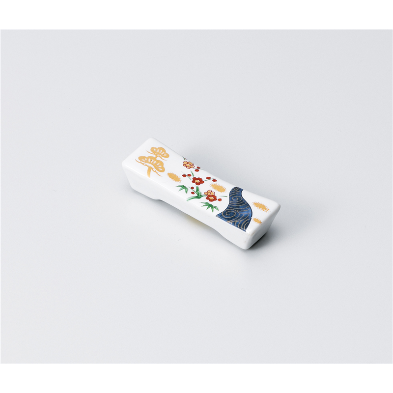 古林陶器 箸置 松竹梅角型箸置 1142510547 1個（ご注文単位1個）【直送品】