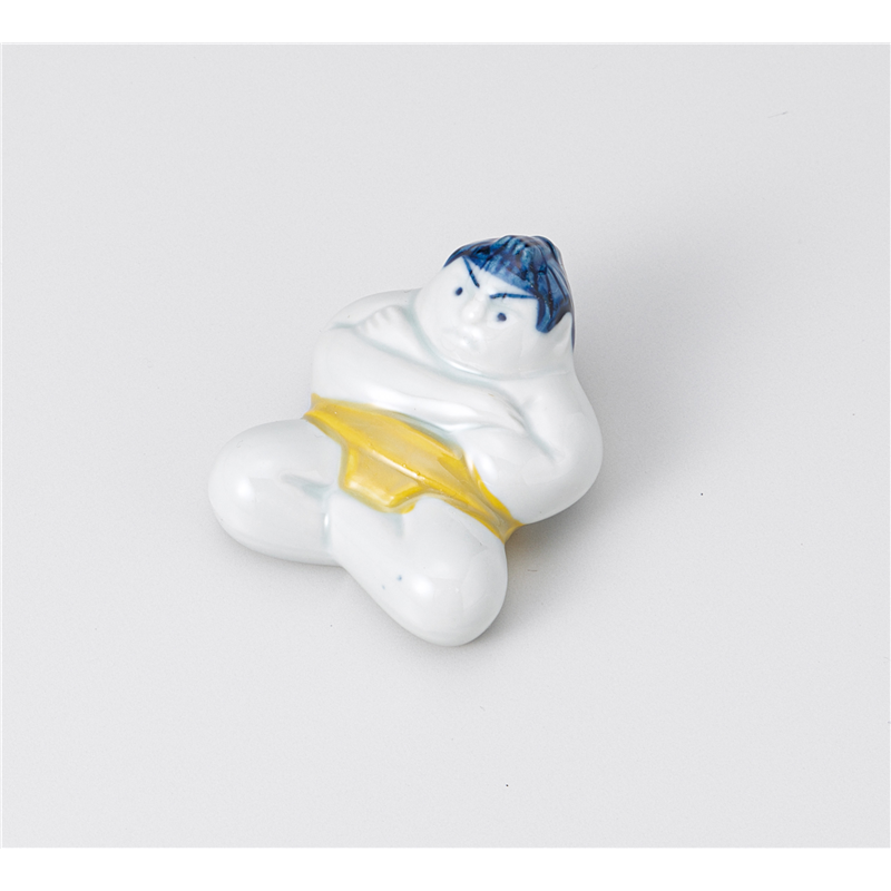 古林陶器 箸置 箸置相撲力士(黄) 1241550151 1個（ご注文単位1個）【直送品】
