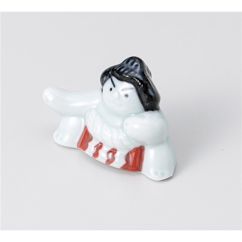 古林陶器 箸置 箸置 力士土俵入(赤) 1241550515 1個（ご注文単位1個）【直送品】