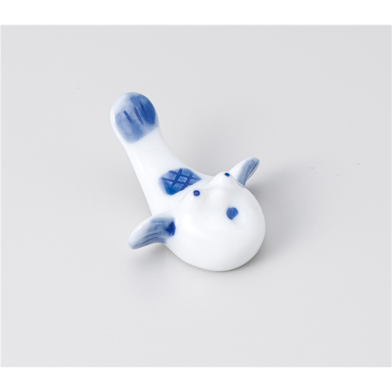 古林陶器 箸置 ふぐ(青)箸置 1241440651 1個（ご注文単位1個）【直送品】