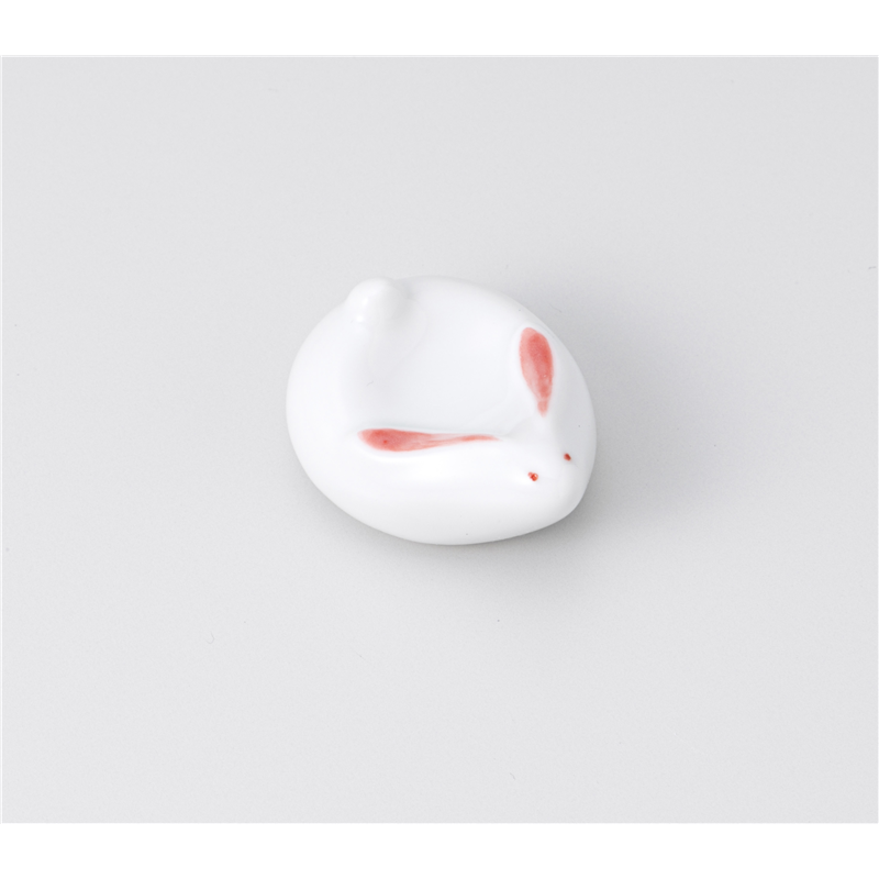 古林陶器 箸置 箸置 福うさぎ(ピンク) 1241420215 1個（ご注文単位1個）【直送品】