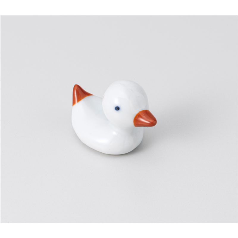 古林陶器 箸置 箸置 かるがも 赤 1241430415 1個（ご注文単位1個）【直送品】