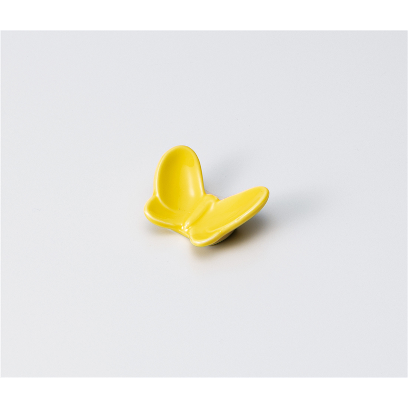 古林陶器 箸置 箸置 蝶(イエロー) 1142550515 1個（ご注文単位1個）【直送品】