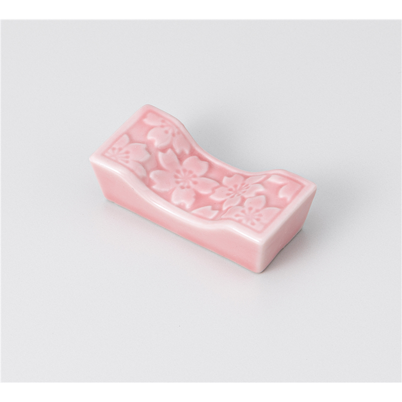 古林陶器 箸置 桜長角 箸置(ピンク) 1241660651 1個（ご注文単位1個）【直送品】