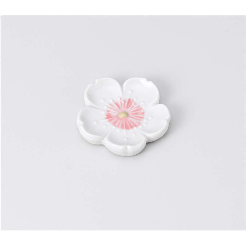 古林陶器 箸置 箸置 新桜 白 1241360315 1個（ご注文単位1個）【直送品】
