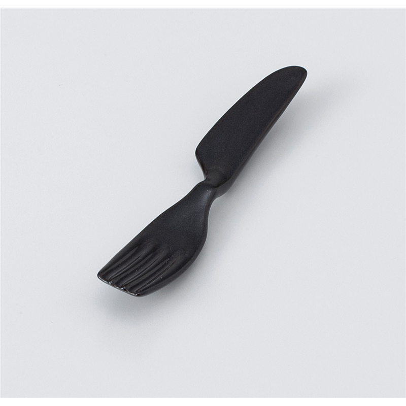 古林陶器 箸置 黒マットナイフ&フォークレスト 1043360503 1個（ご注文単位1個）【直送品】