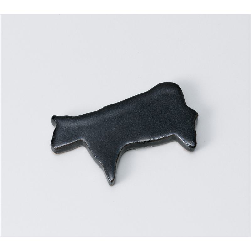 古林陶器 箸置 うし箸置き 黒 1141950625 1個（ご注文単位1個）【直送品】