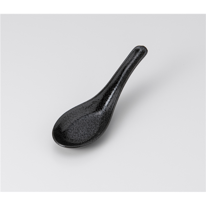 古林陶器 レンゲ 黒結晶 中レンゲ 1242050531 1個（ご注文単位1個）【直送品】