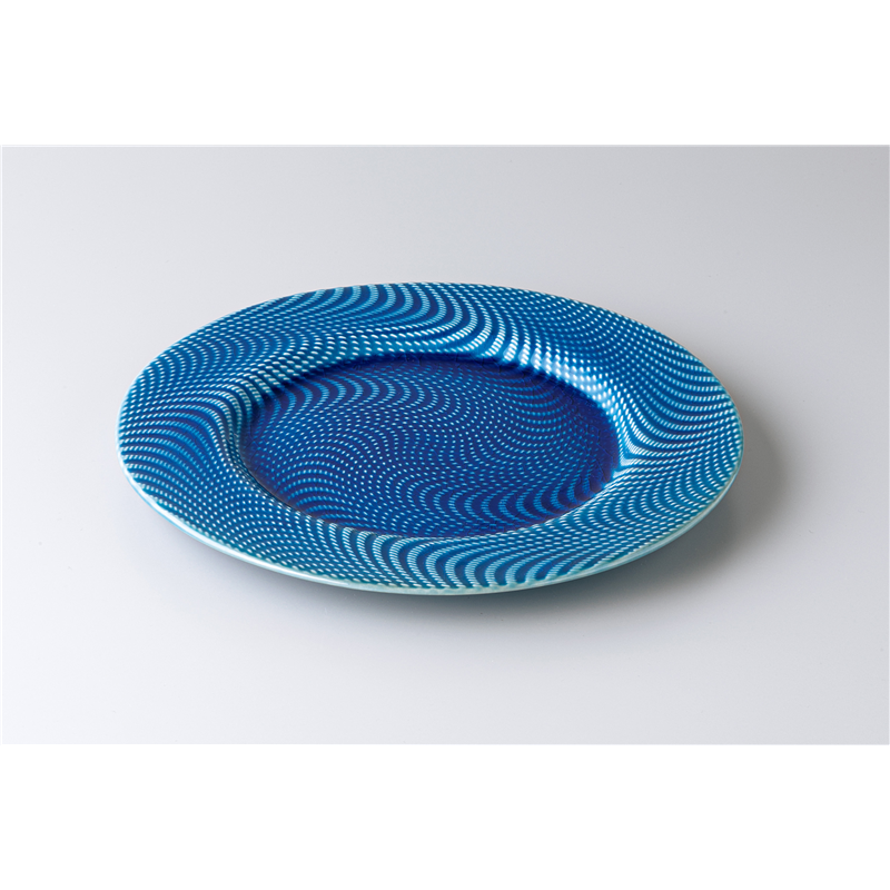 古林陶器 モダンスタイルプレート ストリーム25cm皿トルコ 1110940205 1個(ご注文単位1個)【直送品】