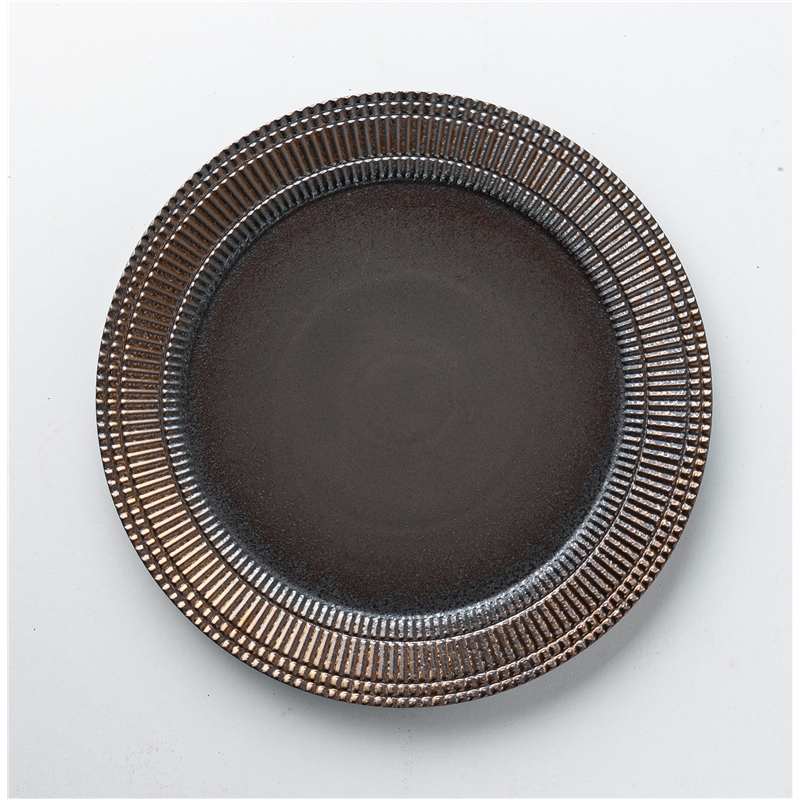 古林陶器 モダンスタイルプレート 炭化土黄金結晶ホーステル29.5cm皿 1341310105 1個(ご注文単位1個)【直送品】