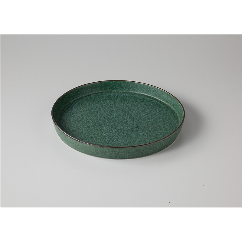 古林陶器 モダンスタイルプレート 切立大皿 深緑 1152820225 1個（ご注文単位1個）【直送品】