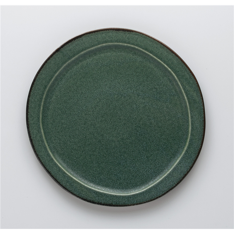 古林陶器 モダンスタイルプレート 深緑丸々大皿 1048530325 1個(ご注文単位1個)【直送品】