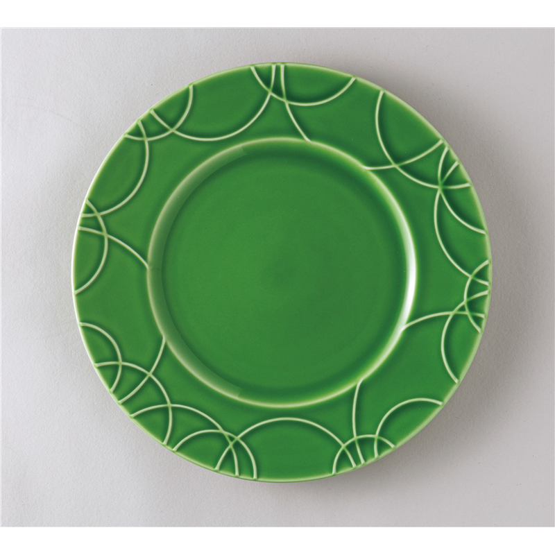 古林陶器 モダンスタイルプレート ループ27cmディナー グリーン 1247310203 1個（ご注文単位1個）【直送品】