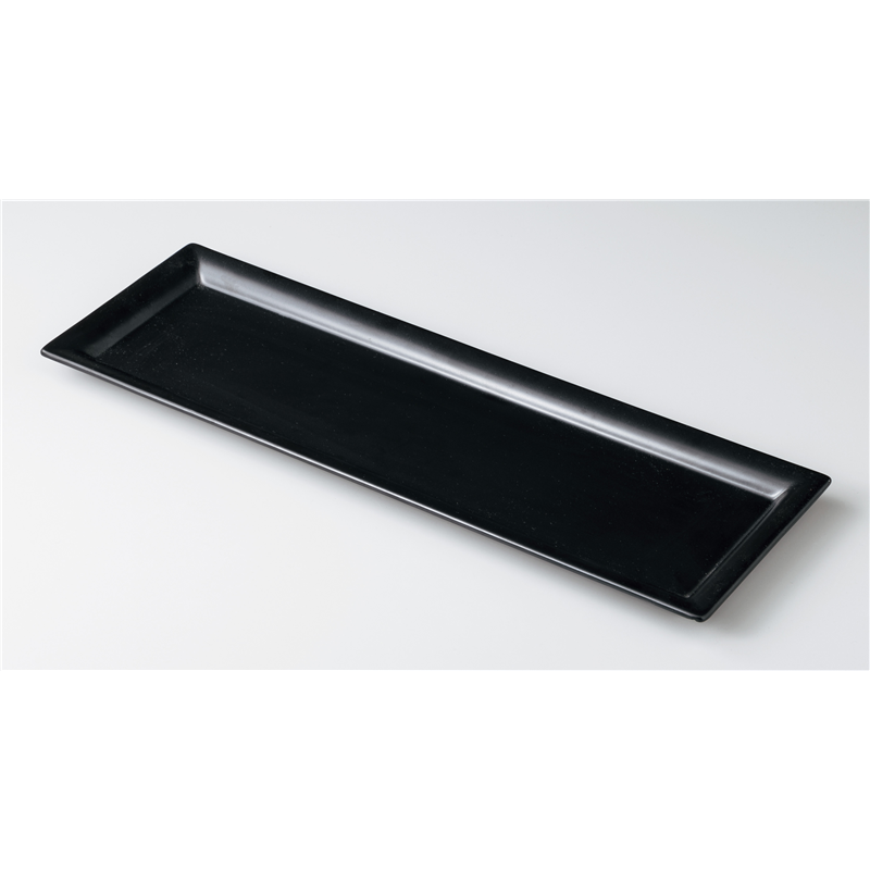 古林陶器 モダンスタイルレギュラープレート 黒マット 44cm長角トレー 1050450160 1個(ご注文単位1個)【直送品】
