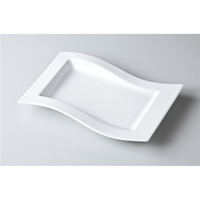 古林陶器 モダンスタイルレギュラープレート 白 28cmウェーブプレート 746510260 1個(ご注文単位1個)【直送品】