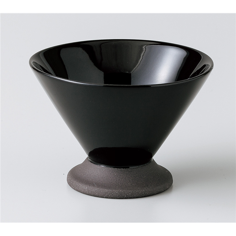 古林陶器 モダンスタイルアミューズ ルサーブルBK 高台カップ 949430363 1個（ご注文単位1個）【直送品】