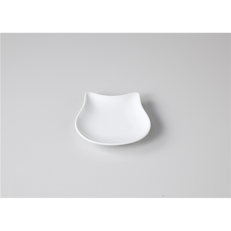 古林陶器 モダンスタイルアミューズ ねこちゃんベビープレート/WH 1151540141 1個（ご注文単位1個）【直送品】