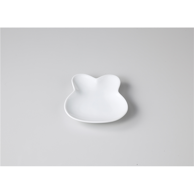 古林陶器 モダンスタイルアミューズ うさぎちゃんベビープレート/WH 1151540241 1個（ご注文単位1個）【直送品】