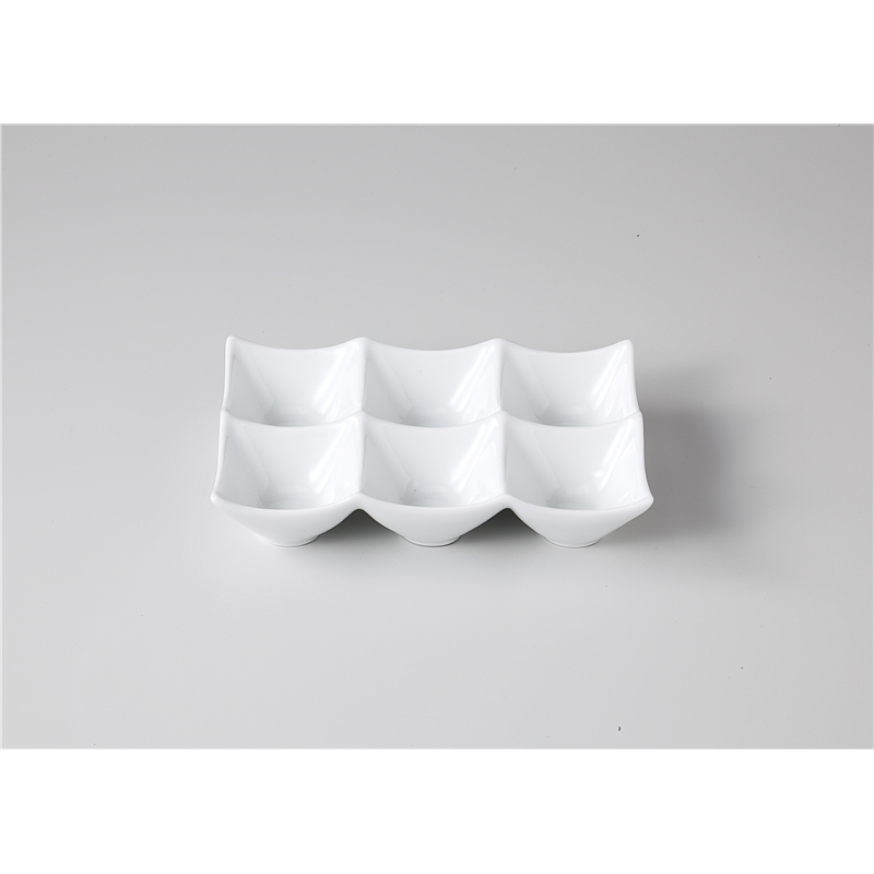 古林陶器 モダンスタイル仕切プレート ミニアーバン角鉢2P/WH 1152510241 1個（ご注文単位1個）【直送品】