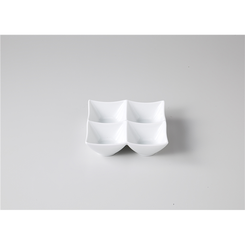 古林陶器 モダンスタイル仕切プレート ミニアーバン角鉢3P/WH 1152510341 1個（ご注文単位1個）【直送品】