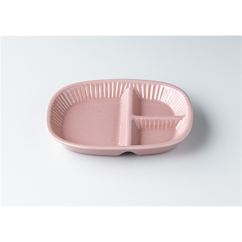 古林陶器 モダンスタイルランチプレート MINOソギランチプレート ピンク 1344610201 1個（ご注文単位1個）【直送品】