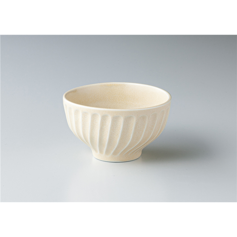 古林陶器 モダンスタイルカジュアルカフェ エンボスマット クリーム 深ボール 1344810141 1個（ご注文単位1個）【直送品】