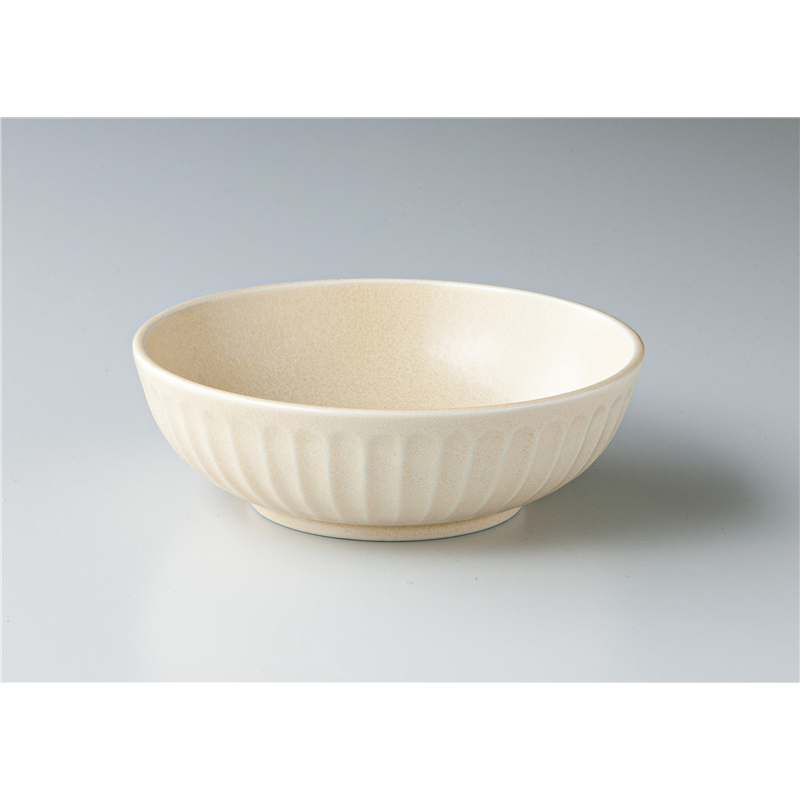 古林陶器 モダンスタイルカジュアルカフェ エンボスマット クリーム 16.5ボール 1344820141 1個（ご注文単位1個）【直送品】