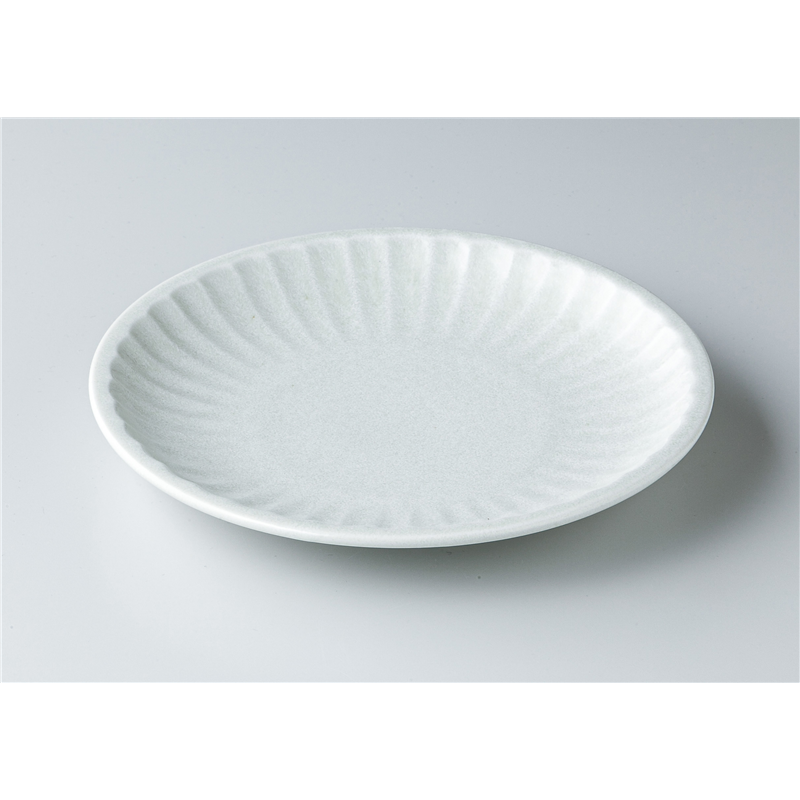 古林陶器 モダンスタイルカジュアルカフェ エンボスマット ホワイト プレート 1344830341 1個（ご注文単位1個）【直送品】