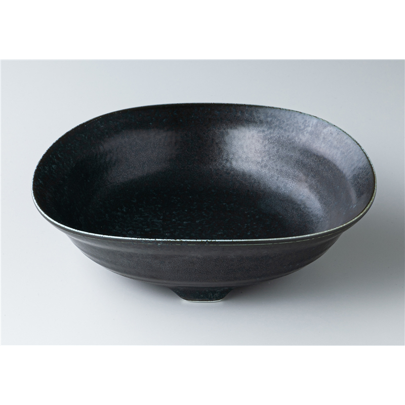 古林陶器 モダンスタイルカジュアルカフェ 窯変グレー25cm三つ足鉢 1344920225 1個（ご注文単位1個）【直送品】